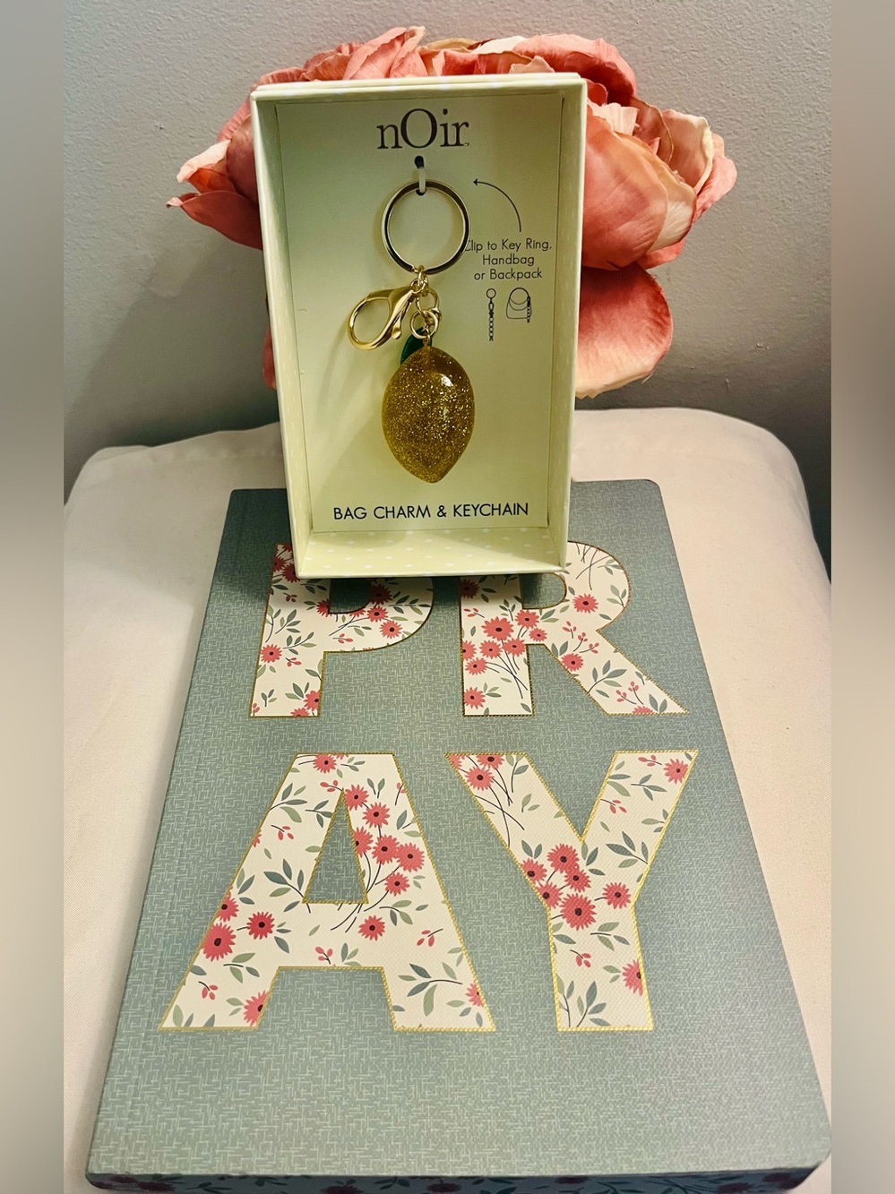 THE GRACIOUS MAKER Pray Journal & nOir Lemon 🍋 Bag Charm/Keychain Bundle. NWT - Picture 2 of 6